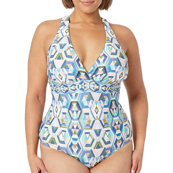 La Blanca Riviera Cross Back One-Piece Swimsuit 20W - Picture 2 of 13